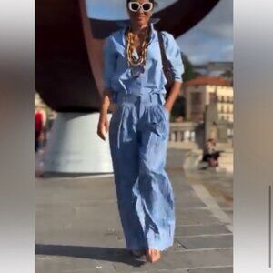 NWT ZARA ZW COLLECTION WRINKLED PLEATED PANTS $109